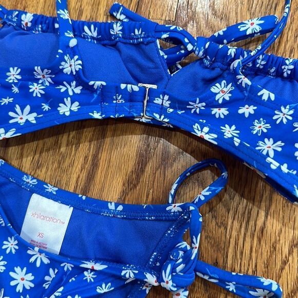Daisy String Bikini Bathing Suit Swimsuit Blue Size XS NWT - Picture 5 of 6